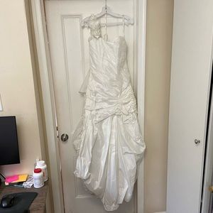 White one strap wedding dress